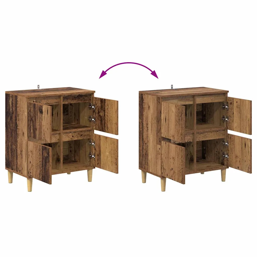 Sideboards 3 pcs Legno vecchio 60 x 35 x 70 cm 3415557