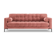 Cosmopolitan Design - Divano "Bali" 3 posti in velluto rosa 