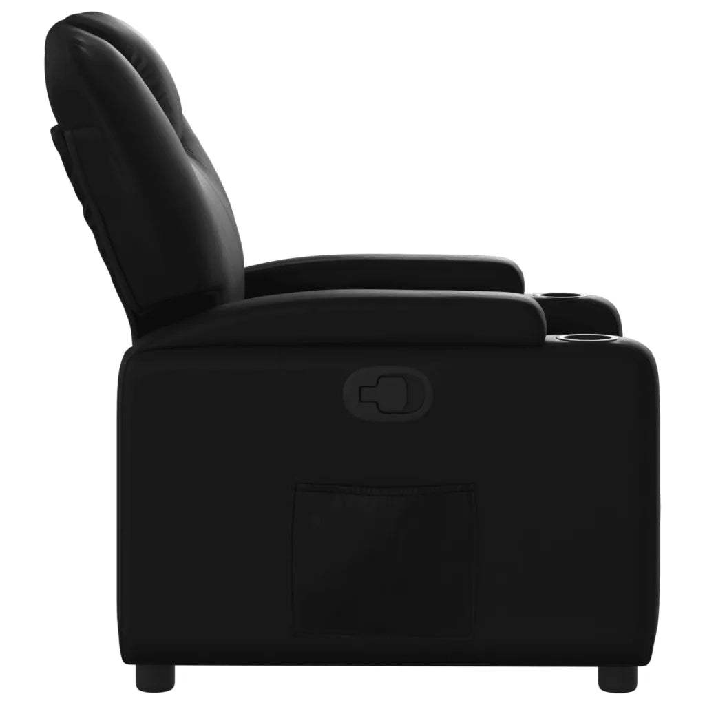Divano Sedia-Poltrona reclinabile in Similpelle Nera 816247