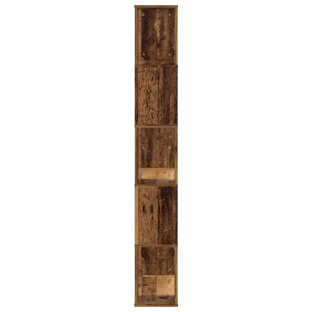 Libreria 5 Ripiani Legno Vecchio 80,5x23,5x162,5cm Multistrato 852778