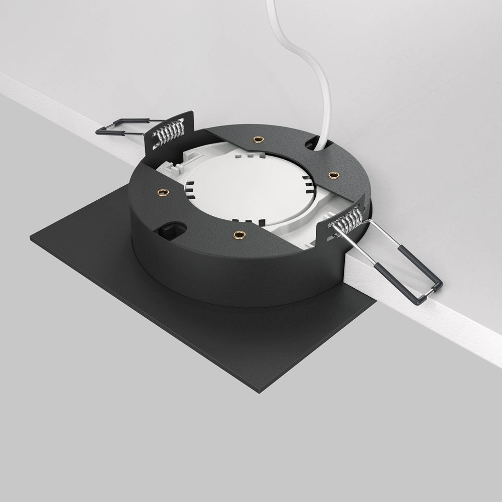 Maytoni Hoop faretto incasso soffitto quadrato nero GX53