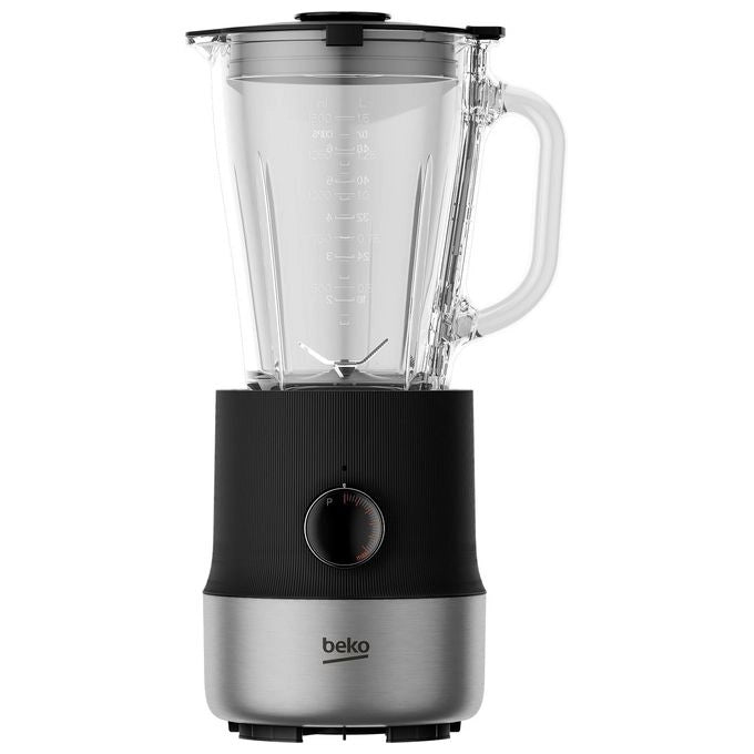 Beko TBN 81808 BX: Frullatore da Tavolo Sirius Line, 800 Watt, 1.75 L, Brocca in Vetro, Nero e Inox
