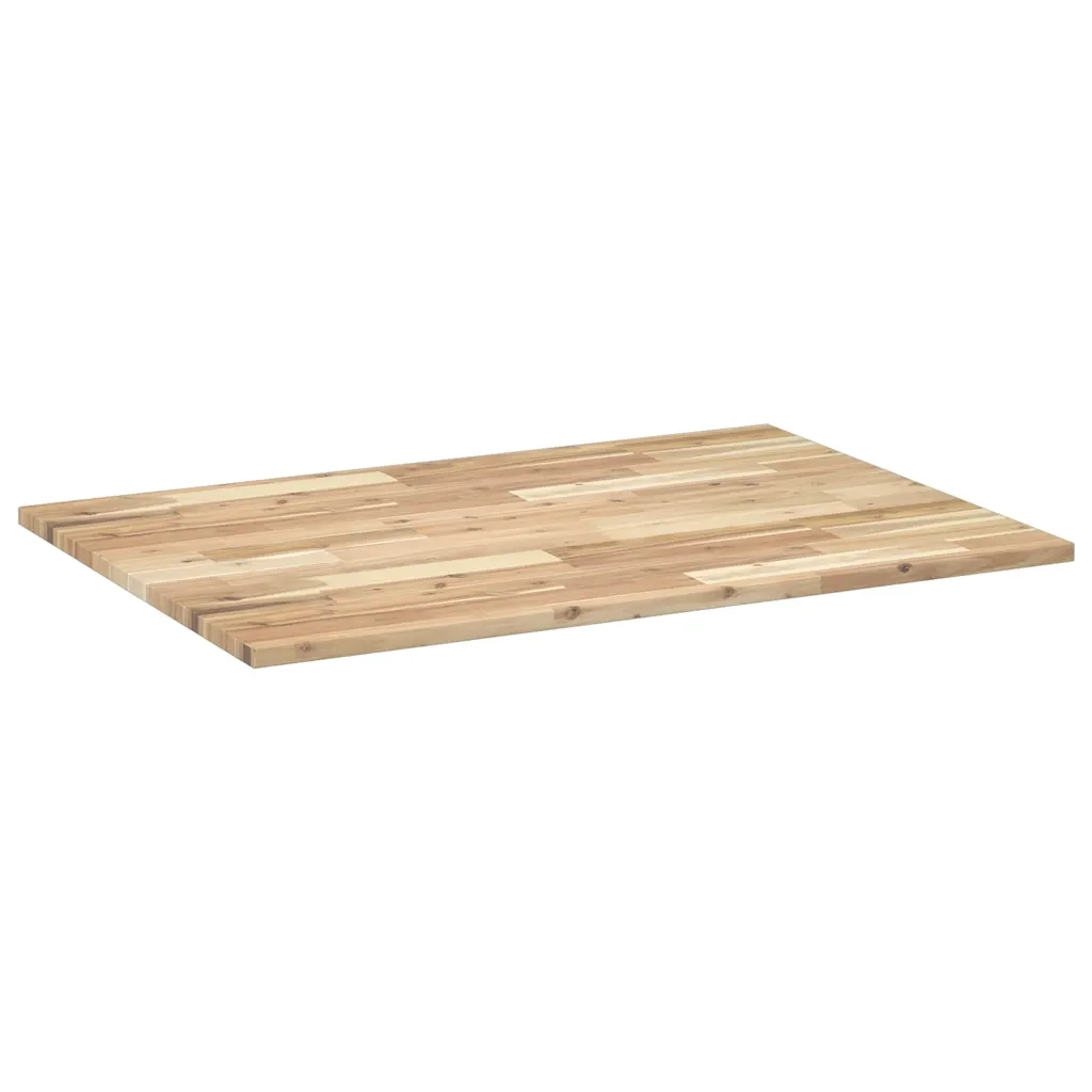 Piano Scrivania Non Trattato 80x70x2cm Legno Massello di Acacia