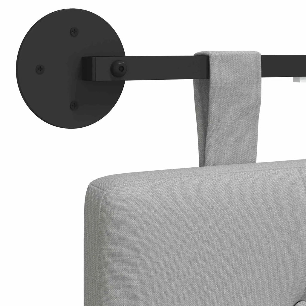 Testiera sospesa Con luce LED Grigio Nuvola Tessuto