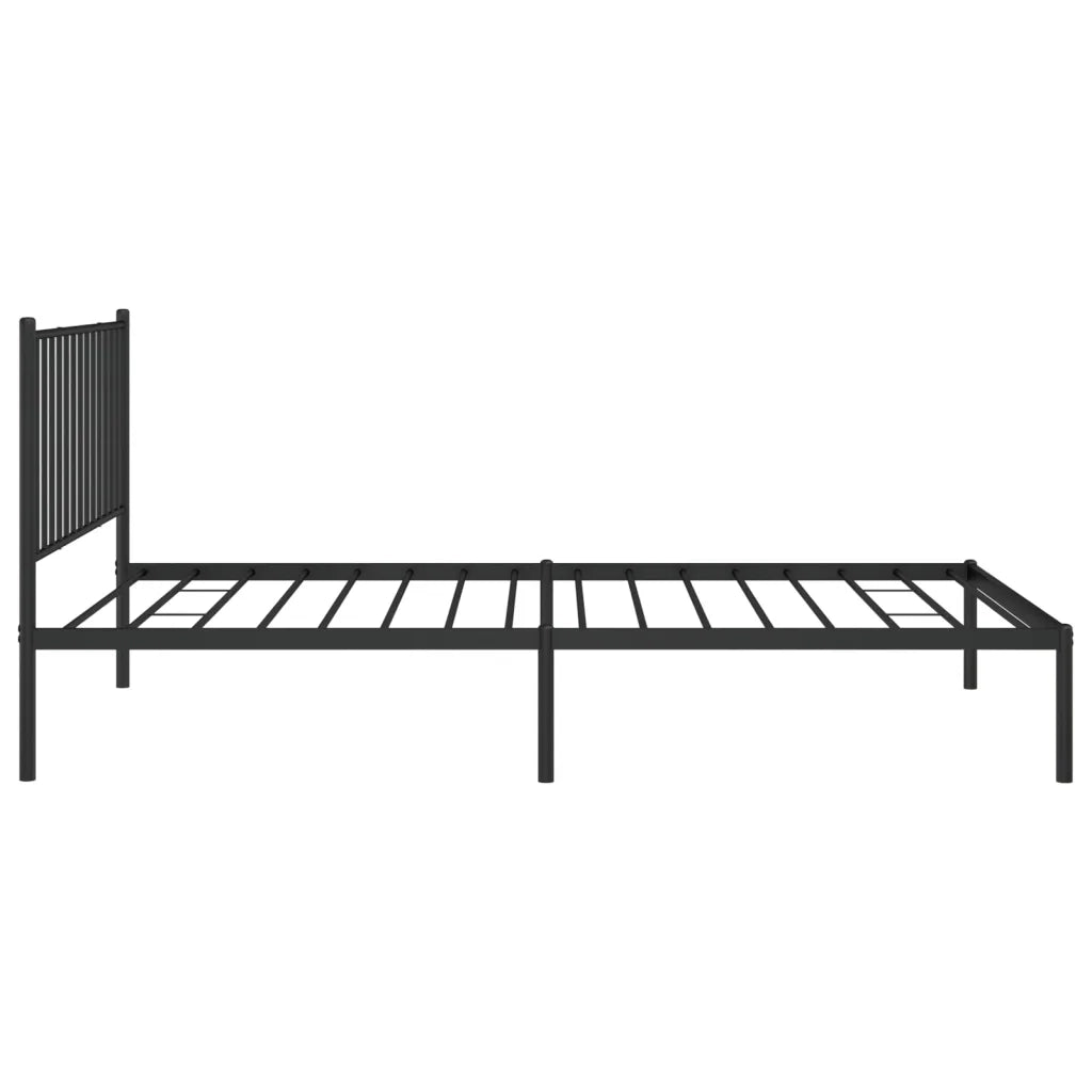 Giroletto con Testiera in Metallo Nero 107x203 cm 350860