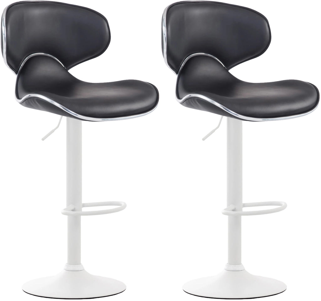 Set 2x Sgabelli LAS VEGAS V2 in similpelle nero,bianco