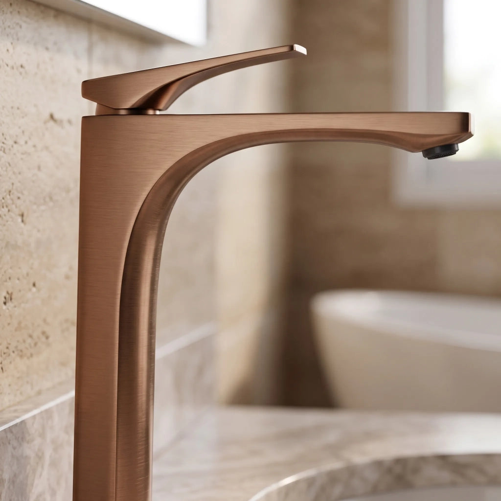 Rubinetto Da Lavabo Premium Rea Joe Brush Copper High