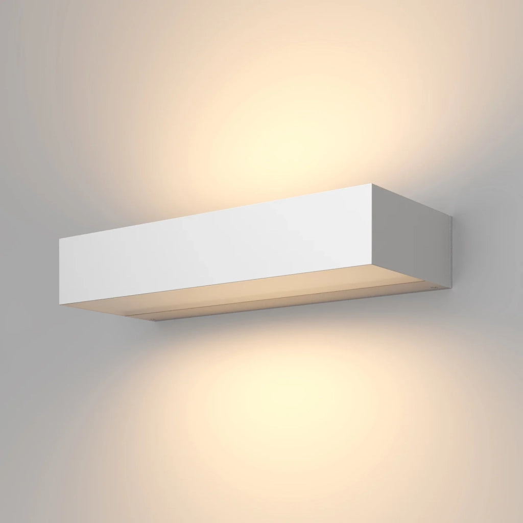 Maytoni Applique moderna Lot 1 luce LED integrato IP65 bianco alluminio vetro