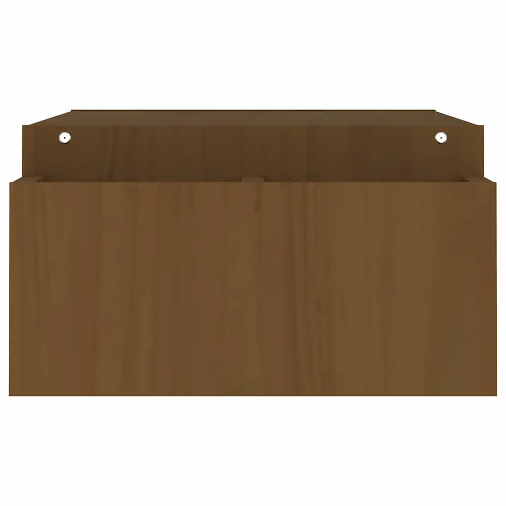 Supporto per Monitor ambra 100x27,5x15cm Legno Massello di Pino 813972