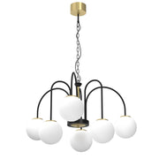 Lampada sospensione Cambridge oro/nero 6xE14 Luminex