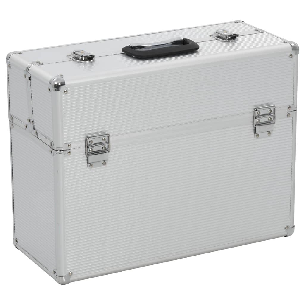 Cassetta porta attrezzi 47 x 36 x 20 cm alluminio argento 02_0003217