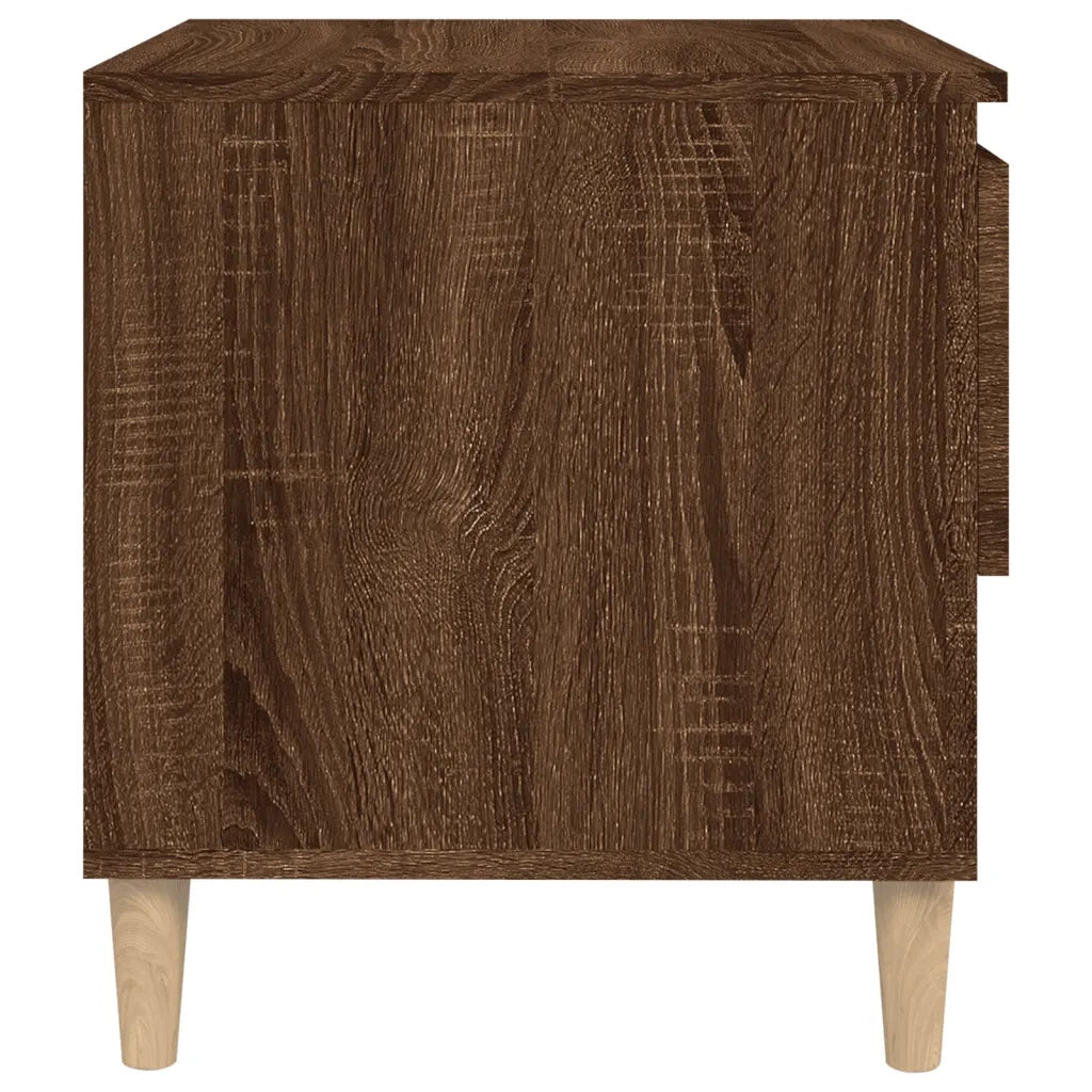 Comodini 2 pz-Set di 2 Tavolino da notte Rovere Marrone 50x46x50 cm in Legno Multistrato