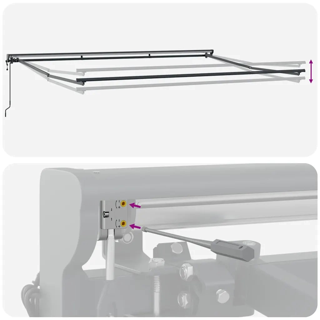 vidaXL Tenda Retrattile Verde e Bianco 450x300 cm Tessuto