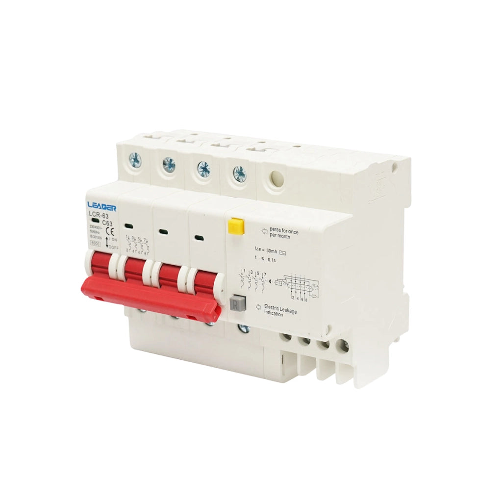 Dispositivo differenziale Leader 4P, 63A, 30mA