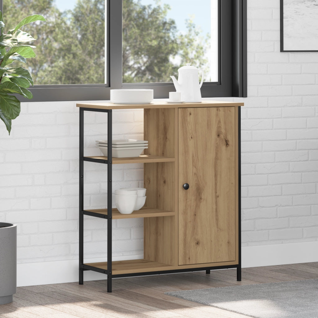 Sideboard in Rovere Artisan 70x30x80 cm in Legno Ingegnerizzato