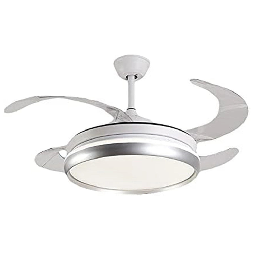Trade Shop - Luce Decorativa Ventilatore Soffitto Luce Led 6000k 4000k 3000k 400cm 72w Con 3 Pale -