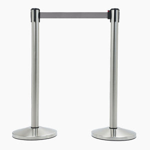 2 Colonnine Tendinastro di 3 m in Acciaio nastro Grigio