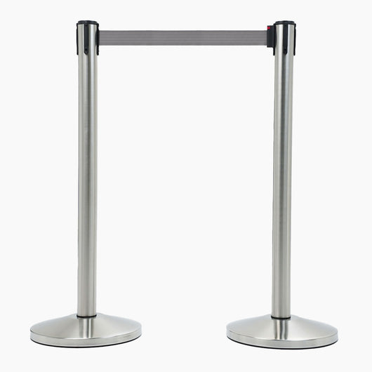 2 Colonnine Tendinastro di 3 m in Acciaio nastro Grigio