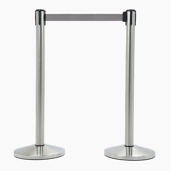 2 Colonnine Tendinastro di 3 m in Acciaio nastro Grigio