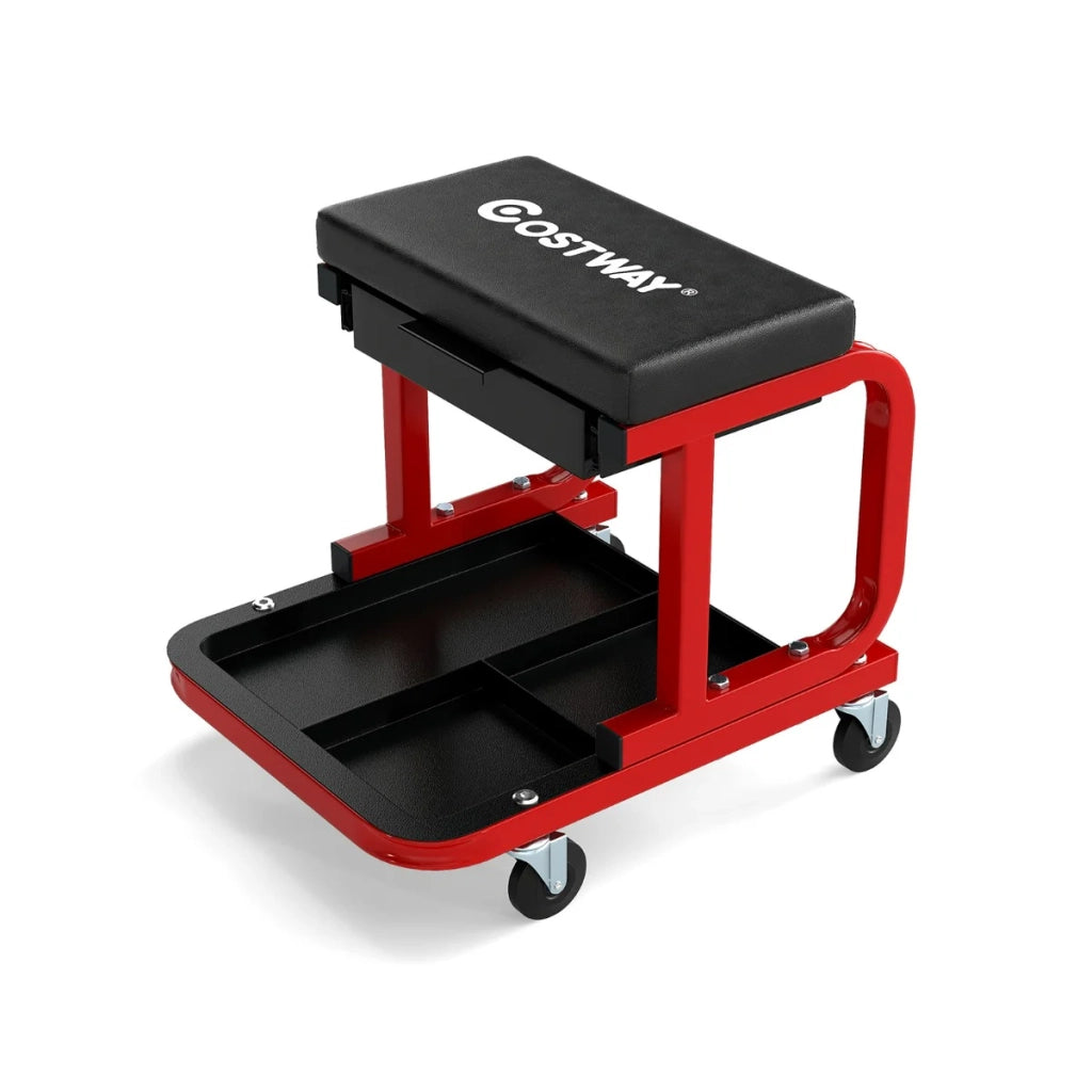 Set di sgabelli meccanici su ruote 44 x 37 x 40,5 cm portata 185 kg design ergonomico in metallo nero 20_0017954