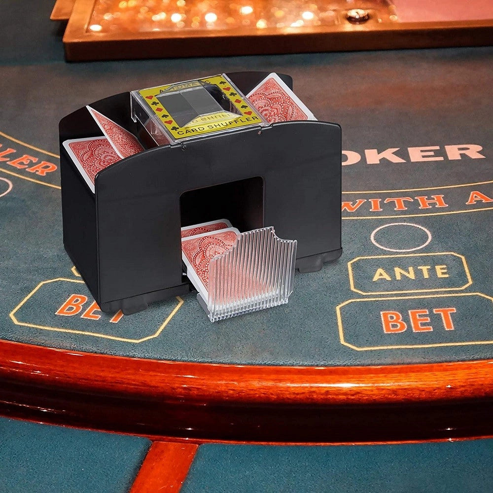 Trade Shop - Mescolatore Di Carte Elettronico Con Beat Per Ramino Poker Solo Carte Standard -
