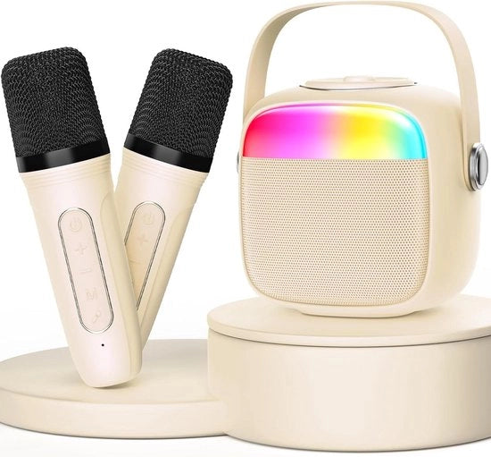Set di karaoke con altoparlante mini Bluetooth portatile con microfono - altoparlante di karaoke per bambini e adulti - supporto per scheda SD e USB - regalo di compleanno e giocattolo