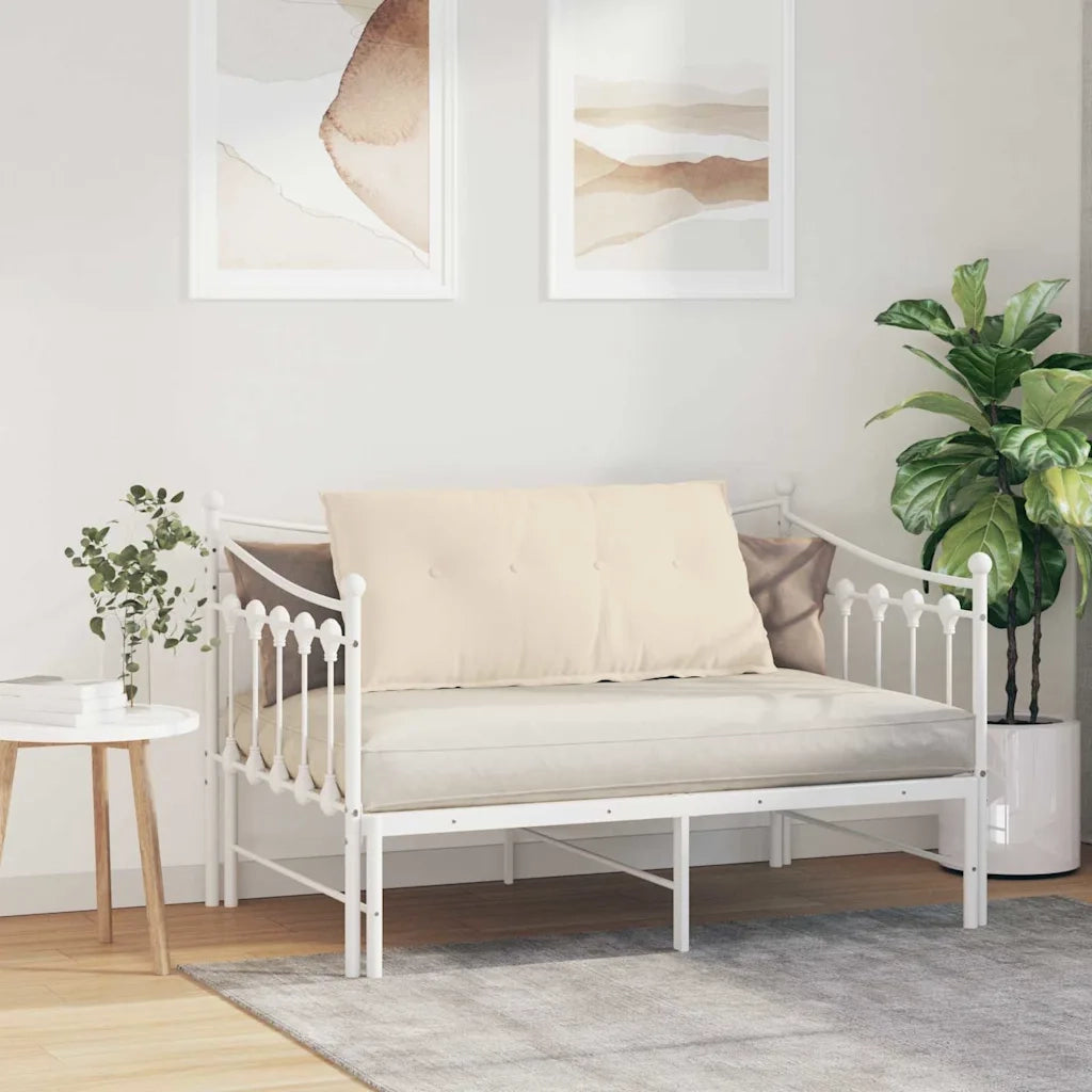 Cuscino per Schiena Beige 100 x 50 cm Tessuto in Microfibra 42014778