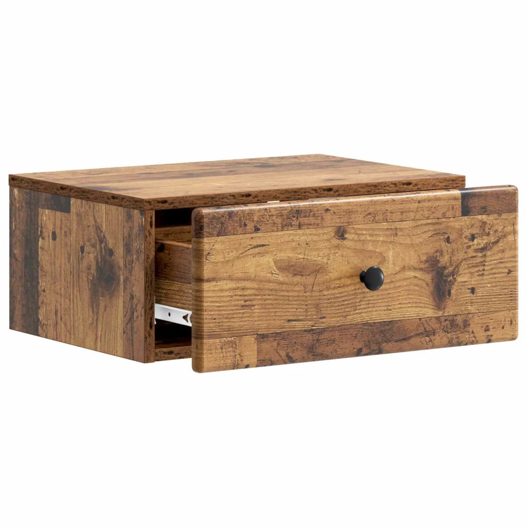Mobiletto da notte a muro Legno antico 49 x 34,5 x 20 cm 899141