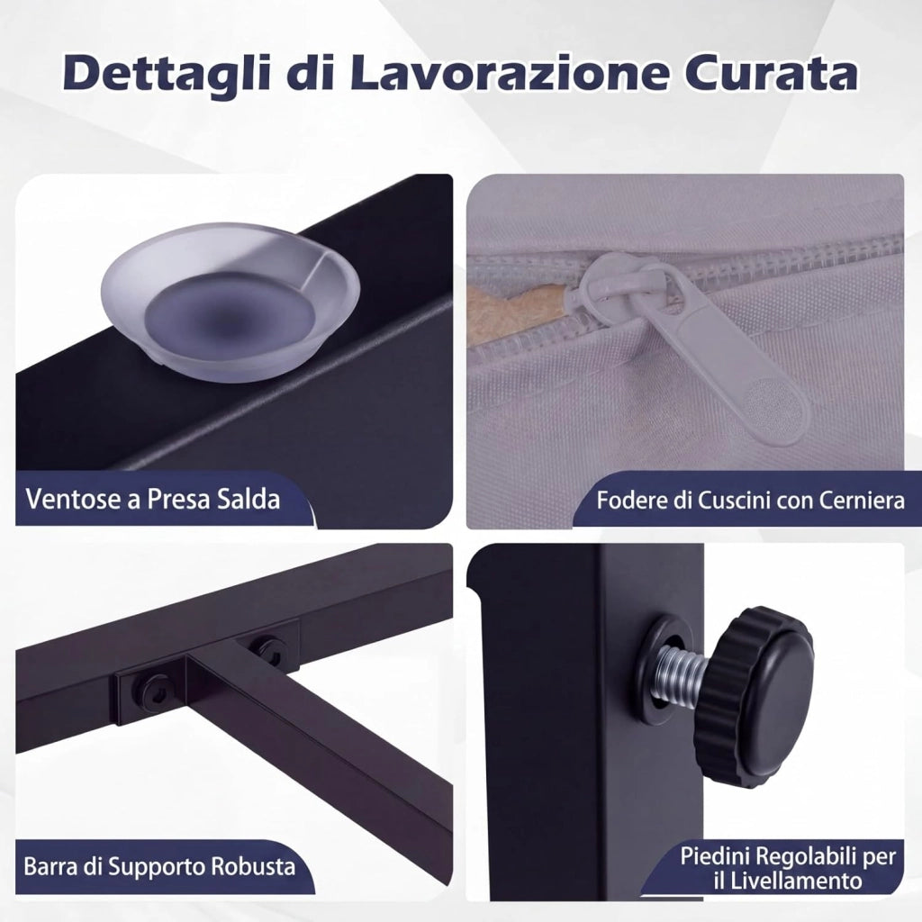 Set di Salotto da Esterno in Rattan PE, Mobili da Giardino con Divano 2 Posti, 2 Poltrone, Tavolino in Vetro Temperato e Cuscini Morbidi, Set Salottino per Terrazza, Balcone, Piscina (Grigio)