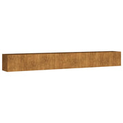 Portavaso per fioriera aiuola rialzata piante fiori terrazzo giardino giardino 360 x 40 x 40 cm acciaio corten marrone 02_0039437