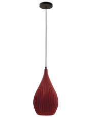 Lampada a Sospensione Lisa in Metallo e Plastica Vegetale - Bordeaux, Attacco E27, Struttura Elegante e Sostenibile, IP20, 230V - Linea Design
