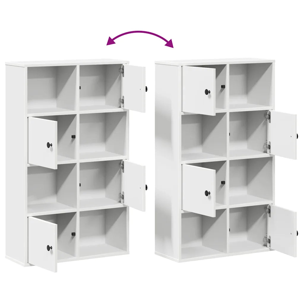 vidaXL Libreria Bianca 60x24x101,5 cm in Legno Multistrato