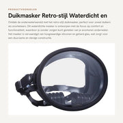 Maschera da immersione Acqua-Resistente - Anti-mist - Vetro in Silicone/Raccordi in Vetro - Design Ergonomico - Visuale Panoramica Ampliata - 15,5 x 13 cm - Maschera da Snorkeling