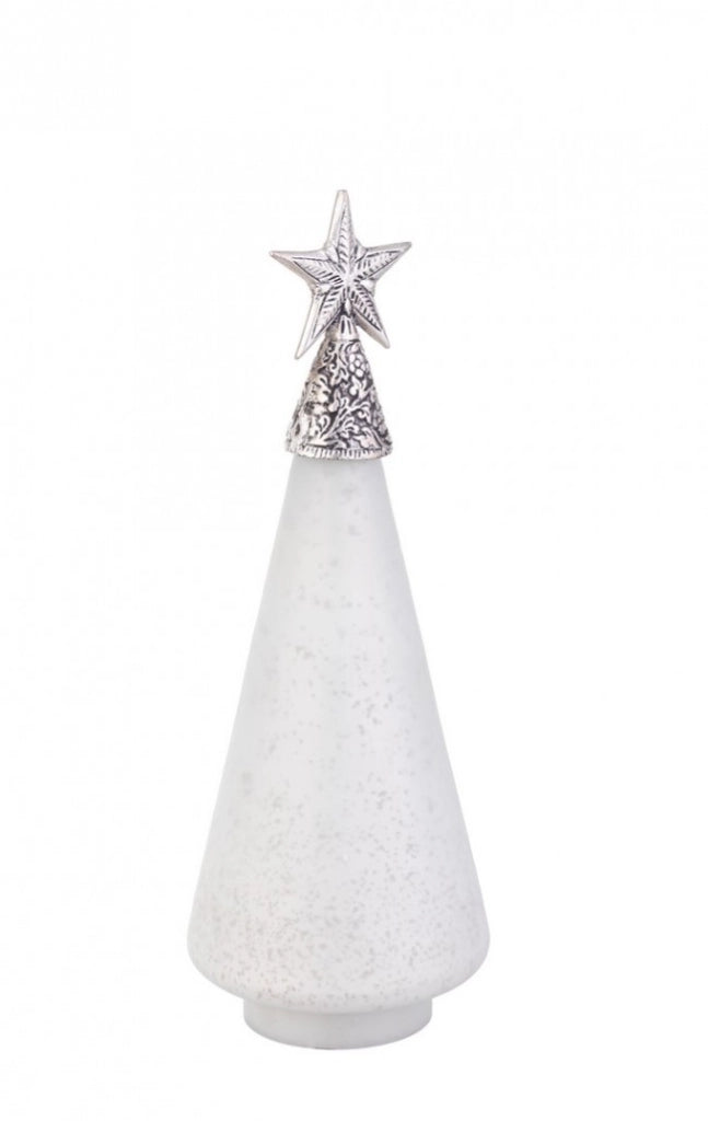 Pino vetro Glow bianco opaco con stella H34
