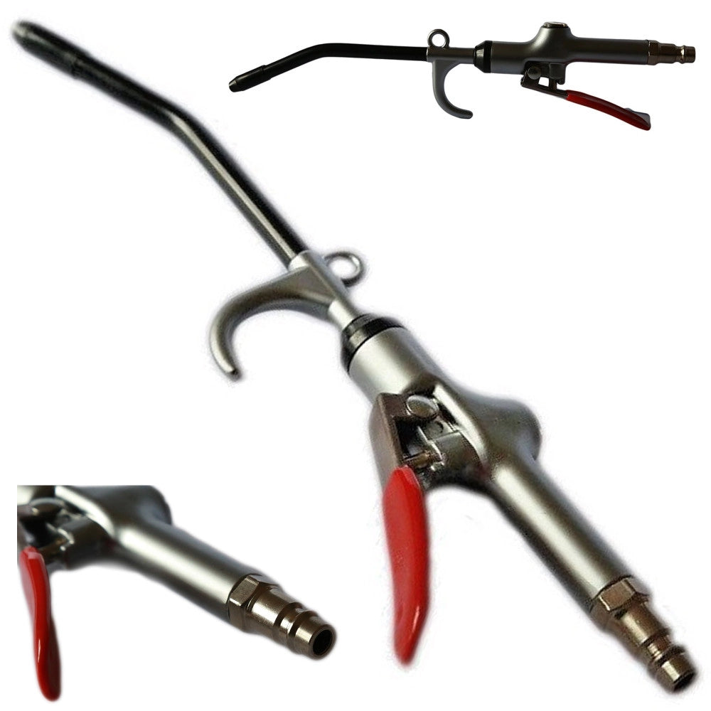 Trade Shop - Pistola Soffiaggio Aria Compressa Per Compressore Innesto Rapido Canna 120mm -