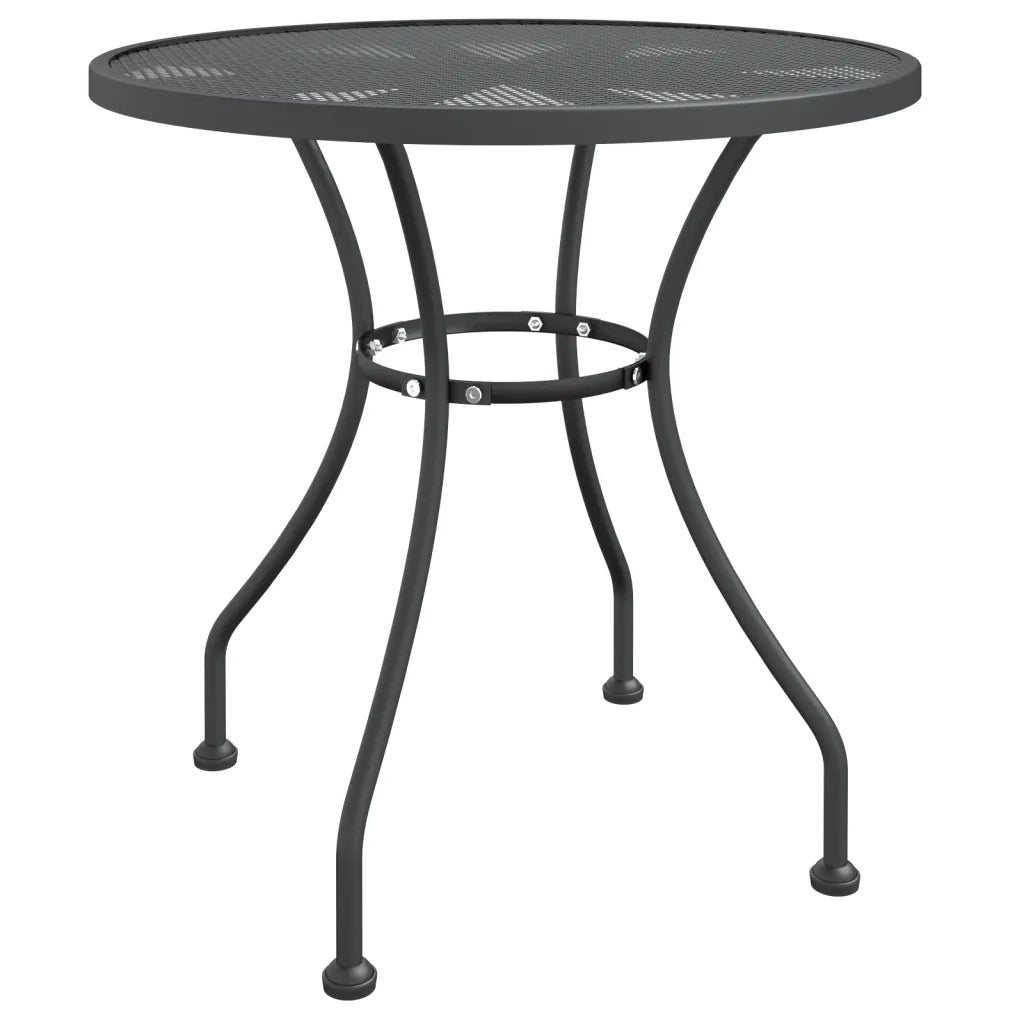 Set da Pranzo per Giardino 3pz Rete Metallica Espansa Antracite 3084711