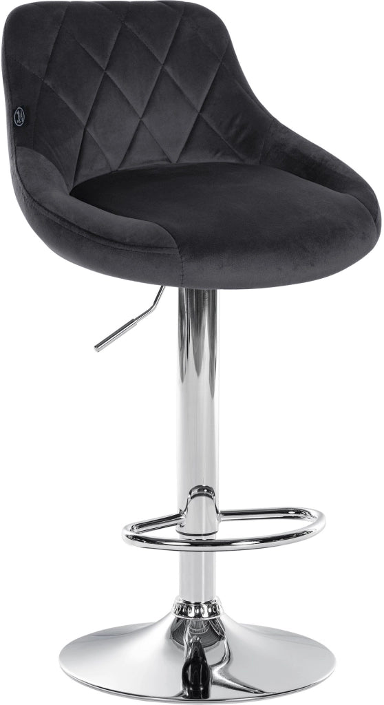 2er Set Barhocker Lazio Samt chrom