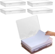 Scatola trasparente A4 per documenti, lettere, scatola di archiviazione impermeabile per documenti, borsa portatile per documenti per scuola e ufficio (grande - singola)