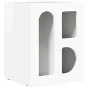 Comodino | Armadio da Notte | Mobiletto da notte Bianco Lucido 40 x 35 x 50 cm Legno multistrato