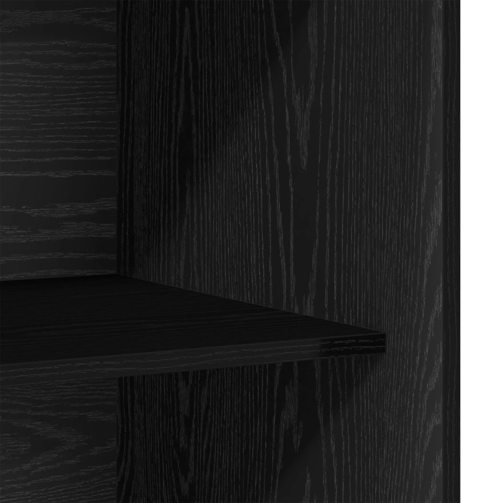 Armadio Rovere Nero Set di 2 Rovere Nero Truciolare