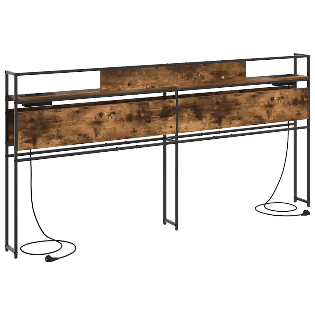 vidaXL Testata contenitore Rovere fumo 200 cm Legno multistrato