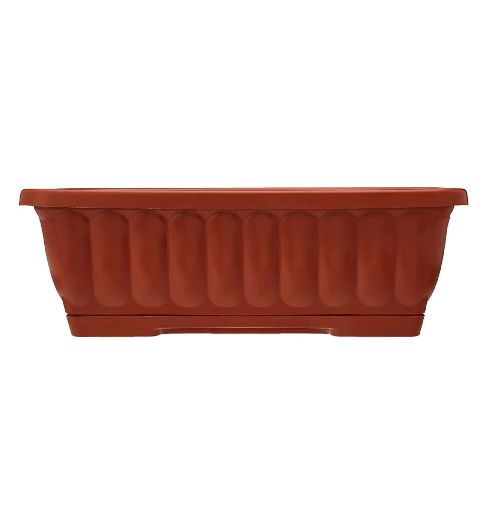 Vaso fioriera balconetta raccoglitore 40x18x16 plastica terracotta fiori piante