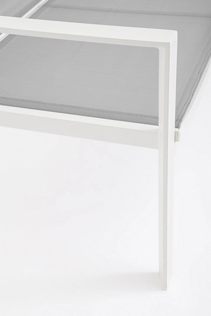 Set Tavolo e 3 Sedie da Giardino in Alluminio Kallen Bianco