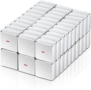 60 pezzi di magneti piccoli forti, 10 x 10 x 4 mm magneti di neodimio extra forti, la direzione del polo N del magnete rettangolare è contrassegnata con I, magnete rettangolare per armadi cucina, pannello magnetico