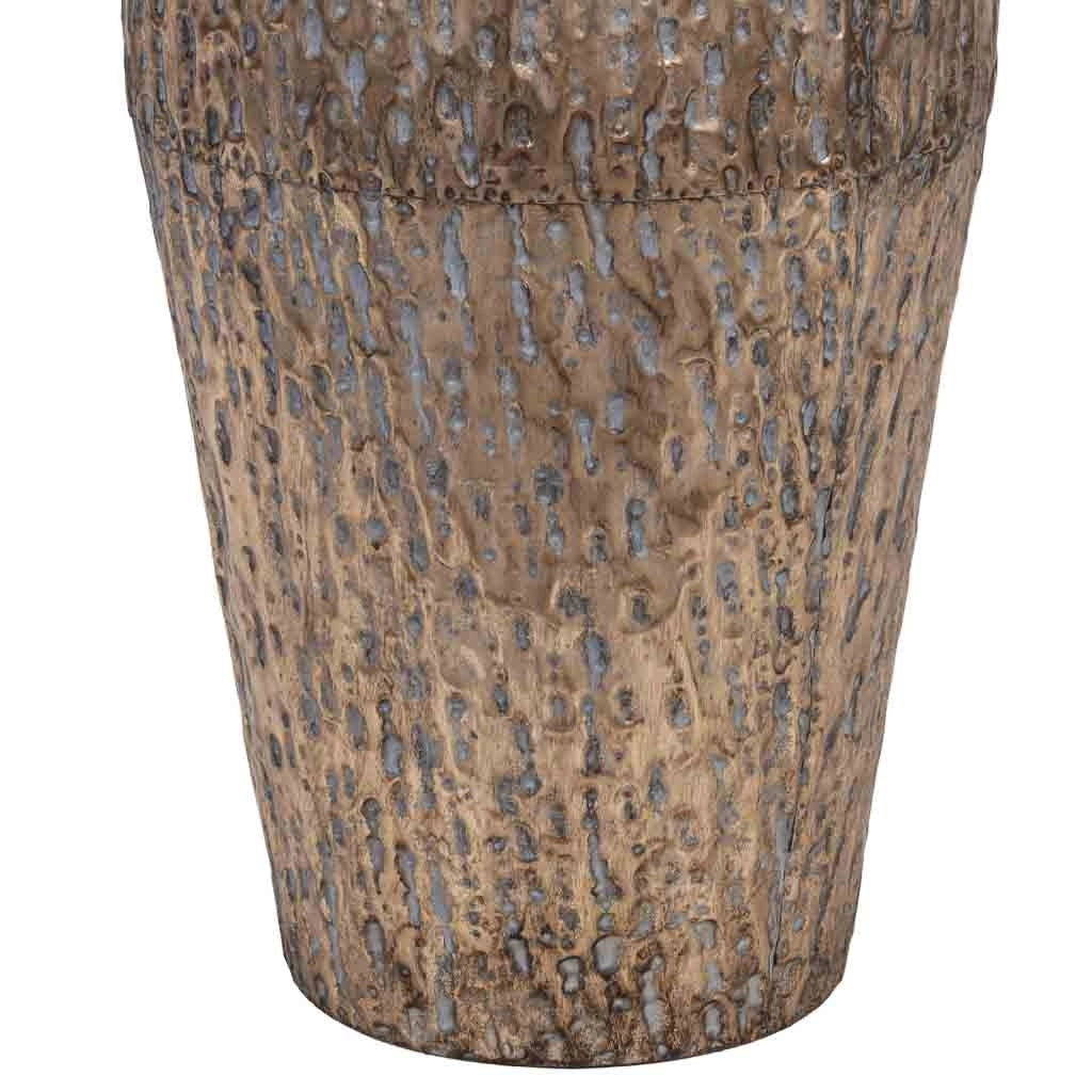 Vaso da fiori in metallo dorato 44,5x44,5x100h cm