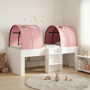 Letto con Tunnel 4 pcs Bianco e Rosa Legno ingegnerizzato 3423560