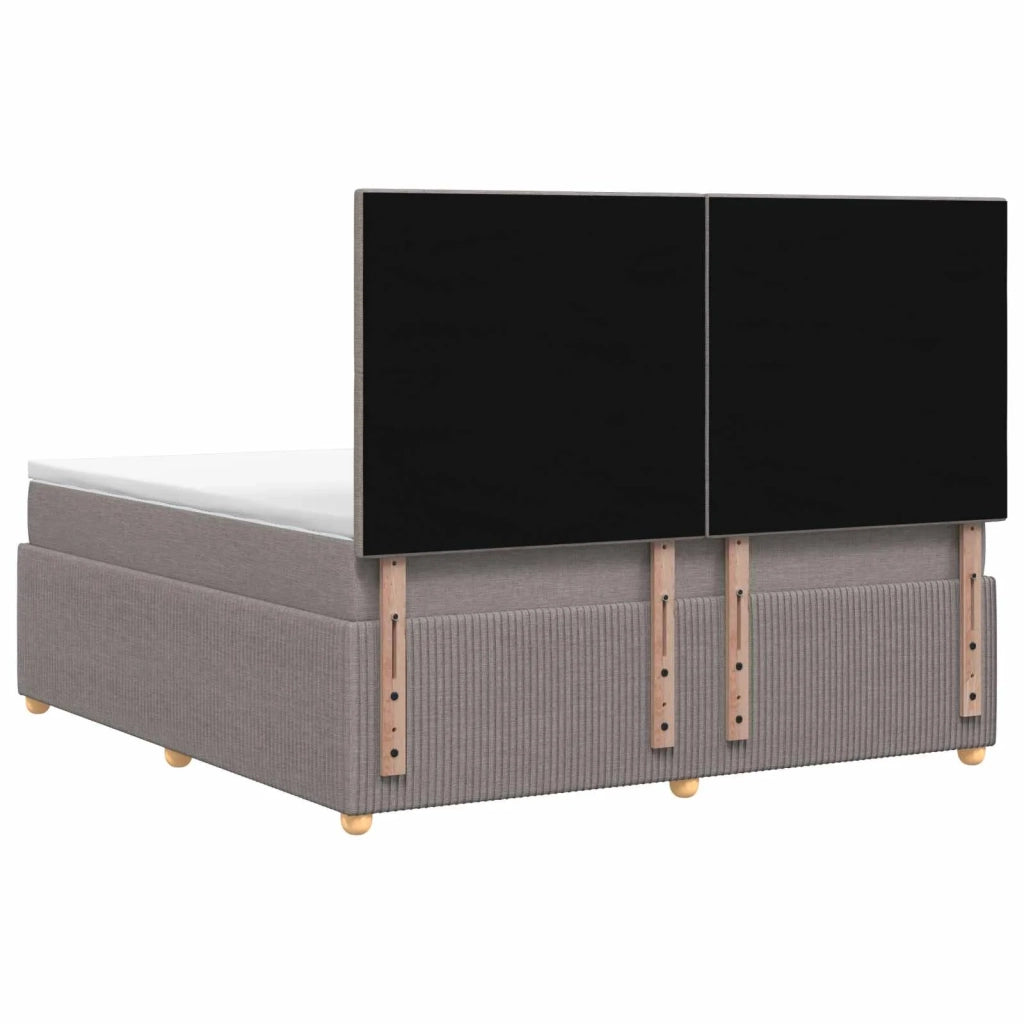 Letto box spring con materasso Tortora 160 x 200 cm Tessuto 3454442