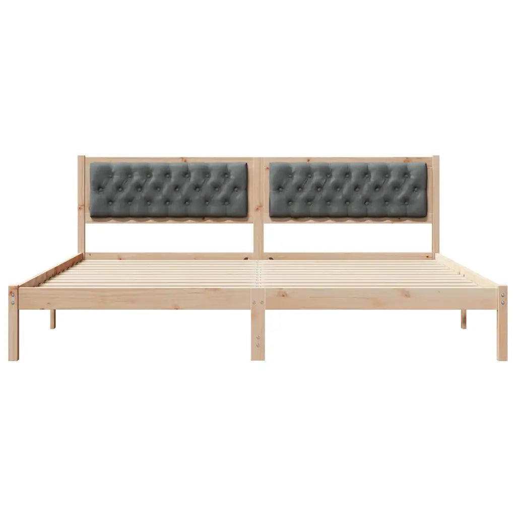 Struttura del letto Grigio scuro 200 x 200 cm Pino massello 3394234