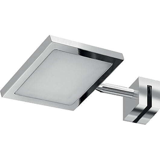 Lampada applique led con attacco univrsale a pinza in Cromall e resine termoplastice DO40 serie Gedy IBIZA Cromato