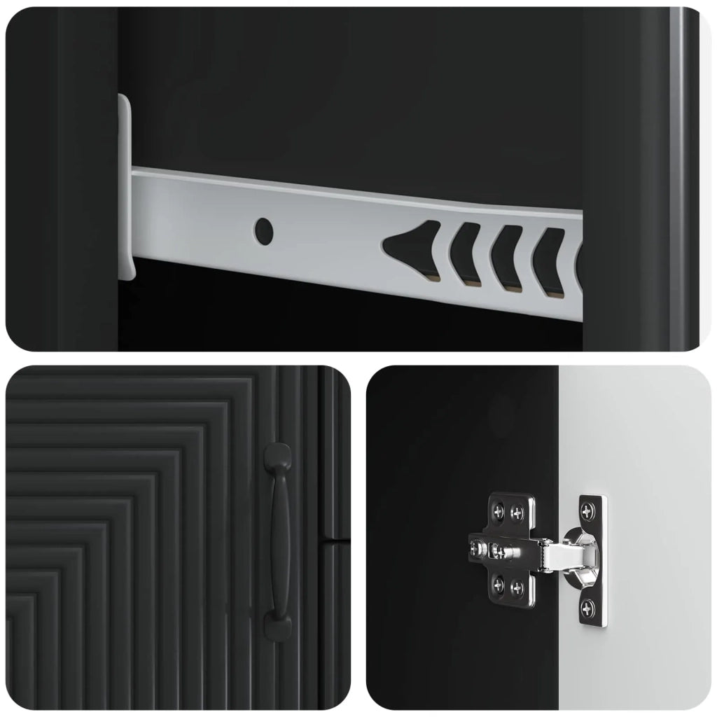 Credenza Nero 89 x 34,5 x 60 cm Legno ingegnerizzato